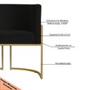 Ver imagem 6 de Poltrona Decorativa Sala de Estar Luana Base Gold Suede Preto - Montanaris Decor MD MONTANARIS DECOR