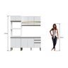 Cozinha Completa 03 Peças Em Mdf Branco Acetinado - 5