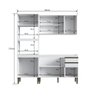 Cozinha Completa 03 Peças Em Mdf Branco Acetinado - 10