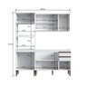 Cozinha Completa 03 Peças Em Mdf Branco Acetinado - 6