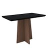 Mesa de Jantar Ana com Cantos Arredondados 120x80 Imbuia/Preto - PR Móveis - 1