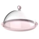 Ver imagem 2 de Kit 3 Cúpulas Plástico 25cm Bolos Tortas Doces Pratos Rosa Himalaia Bubble Crippa
