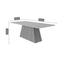 Ver imagem 3 de Conjunto: Mesa Sala Jantar Helena C/ Tampo Madeirado C/ Vidro 210x100 Cm e 6 Cadeiras Laura