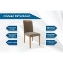 Ver imagem 6 de Conjunto: Mesa Sala Jantar Helena C/ Tampo Madeirado C/ Vidro 210x100 Cm e 6 Cadeiras Laura