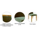 Ver imagem 7 de Conjunto: Mesa Sala Jantar Helena C/ Tampo Madeirado C/ Vidro 210x100 Cm e 6 Cadeiras Laura