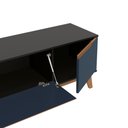 Ver imagem 7 de Rack Kappesberg 3 Portas Preto Fosco/azul Profundo 218cm
