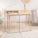 Ver imagem 4 de Mesa Escrivaninha Madeira 1 Gaveta Nicho Integrado Malina Madeirado