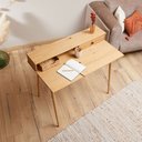 Ver imagem 7 de Mesa Escrivaninha Madeira 1 Gaveta Nicho Integrado Malina Madeirado