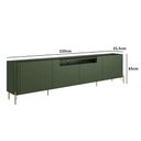 Ver imagem 2 de Rack com 4 Portas Lisas 220cm para Sala 100% Mdf Pés Metal