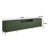 Rack com 4 Portas Lisas 220cm para Sala 100% Mdf Pés Metal - 2
