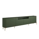 Ver imagem 1 de Rack com 4 Portas Lisas 220cm para Sala 100% Mdf Pés Metal
