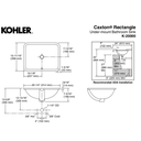 Ver imagem 4 de Cuba para Banheiro Kohler Caxton de Embutir Retangular 44x33cm| 20000BR-0 - 20000BR-0-Inovar