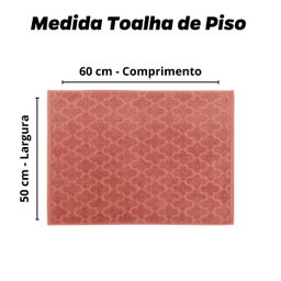 Toalha de Piso Chão Vermelho Banheiro 50x60cm - 3