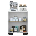 Ver imagem 6 de Aparador Buffet 2 Portas com Pés Quadrados Veneza Multimóveis V3610 Branco/Preto