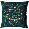 Kit 6 Capa de Almofada 40cm X 40cm Decorativas Estampadas Digital Coloridas Sala Sofá Quarto Mandala - 3