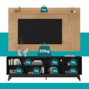 Ver imagem 4 de Conjunto Rack Preto Touch com Avelã e Painel Parede Cedro Ventura Carraro