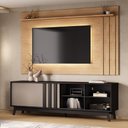 Ver imagem 3 de Conjunto Rack Preto Touch com Avelã e Painel Parede Cedro Ventura Carraro