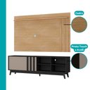 Ver imagem 5 de Conjunto Rack Preto Touch com Avelã e Painel Parede Cedro Ventura Carraro