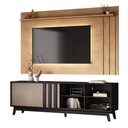 Ver imagem 1 de Conjunto Rack Preto Touch com Avelã e Painel Parede Cedro Ventura Carraro