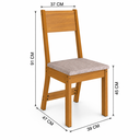 Ver imagem 5 de Conjunto Mesa de Jantar Alice com 4 Cadeiras Estofadas Freijó/Offwhite - Rede Móveis