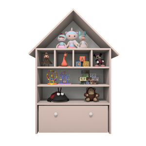 Casinha Infantil Organizadora de Brinquedos 100% Mdf Plancasa Sal Rosa