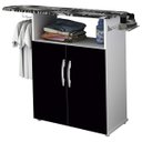 Ver imagem 1 de Balcão Armário com Tábua de Passar Roupa Embutida Braco/preto 2 Portas