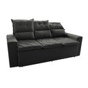 Ver mais imagens de Sofá 3 Lugares Retrátil e Reclinável 2.00m Cama Inbox Smal com Bordado Pantográfico Suede Cinza