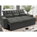 Ver imagem 1 de Sofá 3 Lugares Retrátil e Reclinável 2.00m Cama Inbox Smal com Bordado Pantográfico Suede Cinza