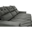 Ver imagem 4 de Sofá 3 Lugares Retrátil e Reclinável 2.00m Cama Inbox Smal com Bordado Pantográfico Suede Cinza