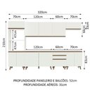 Ver imagem 5 de Armário de Cozinha Completa 320cm Branco Reims Madesa 02