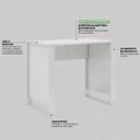 Ver mais imagens de Escrivaninha Mesa Escritório Home Office Morada 90cm Branca