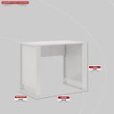 Ver imagem 3 de Escrivaninha Mesa Escritório Home Office Morada 90cm Branca