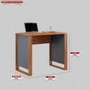 Ver imagem 3 de Escrivaninha Mesa Escritório Home Office Morada 90cm Amendola e Grafito Marrom