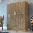 Ver imagem 1 de Guarda-roupa Casal 6 Portas 2 Gavetas Rp1620 Wood - Decibal