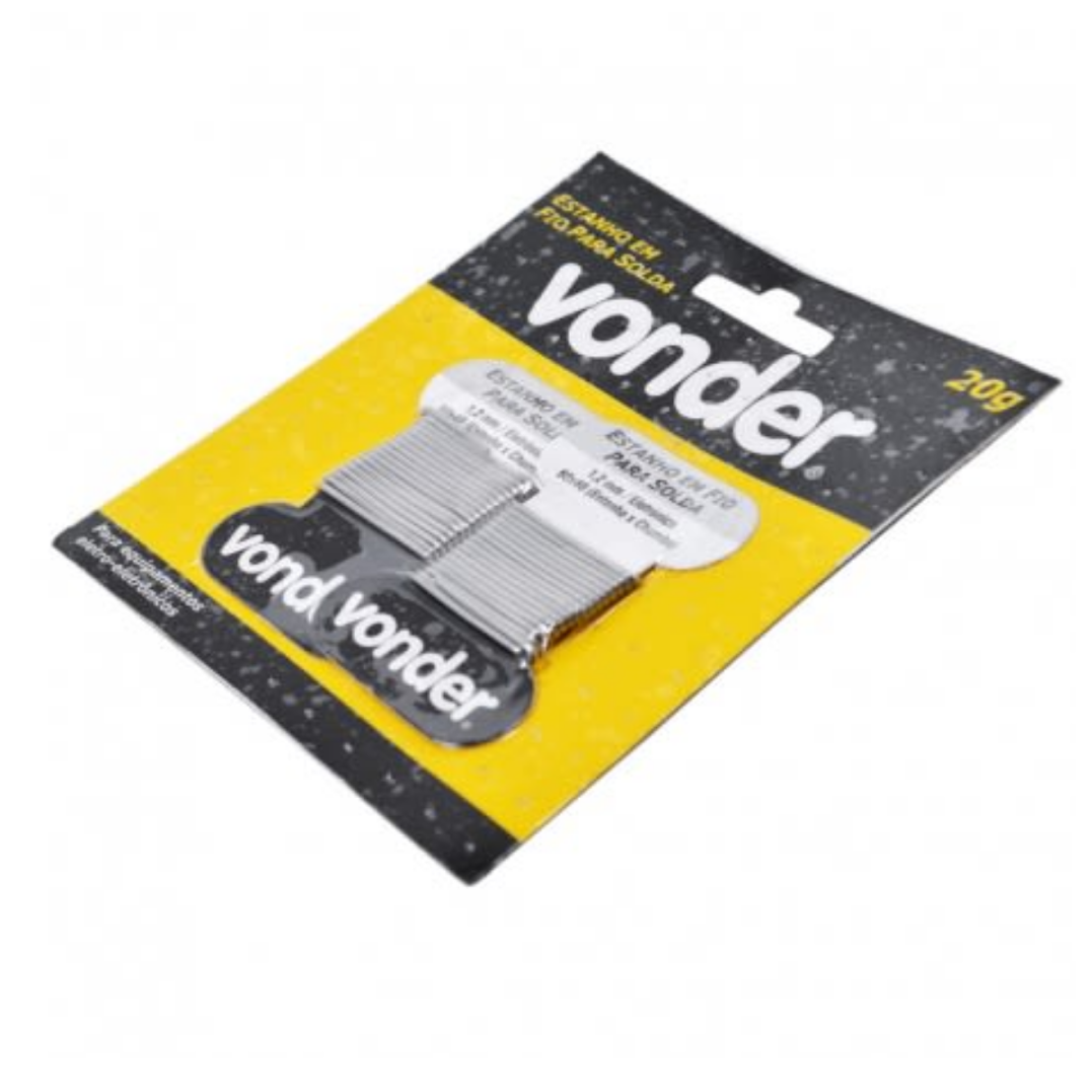 ESTANHO FIO DE SOLDA 1,2MM 60X40 CARTELA COM 2 X 10G VONDER - 3