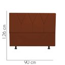 Ver imagem 2 de Cabeceira Estofada Solteiro 90CM Jade Suede Terracota - D A DECOR D&A Decor
