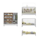 Ver imagem 5 de Berço 3 em 1 com Colchão Incluso e Cômoda 1 Porta 4 Gavetas Sol Multimóveis Mp4752 Branco
