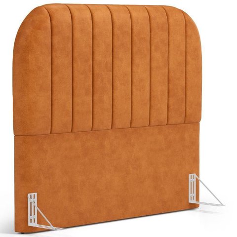 Cabeceira Cama Box Casal Estofada Orgânica 140cm Alice W01 Couríssimo Canela - Lyam Decor