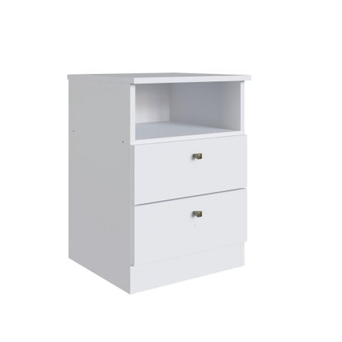 Mesa de Cabeceira Irlanda 2 Gavetas Branco