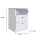Ver imagem 3 de Mesa de Cabeceira Irlanda 2 Gavetas Branco