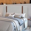 Ver imagem 5 de Cabeceira para Cama Box Casal 140cm Pietrol Bouclê - Sofa Store:bouclê Cinza Claro