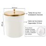 Lixeira Cesto de Lixo 5 Litros para Banheiro Cozinha Piso Bancada Branca com Tampa Aço Inox Dourado - 2