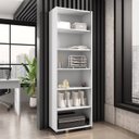 Ver imagem 2 de Armário Para Escritório Livreiro Aberto 2 Portas 5 Prateleiras Móveis Leão