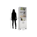 Ver imagem 5 de Armário Para Escritório Livreiro Aberto 2 Portas 5 Prateleiras Móveis Leão