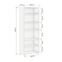 Ver imagem 6 de Armário para Escritório Livreiro Aberto 2 Portas 5 Prateleiras Móveis Leão Branco