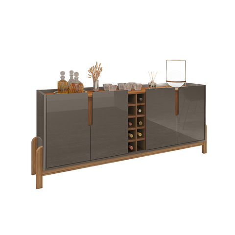 Buffet Lizz com Adega 190cm Cinza Pérola Cedro Casa D