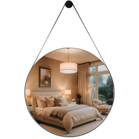 Espelho Adnet Moderno para Banheiro Quarto Sala Vidro Lapidado 60cm