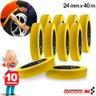 Fita Crepe Automotiva 3m Alta Performance Média 24mm X 40m Amarela - Pacote com 10 Rolos - 1
