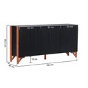 Ver imagem 4 de Buffet 3 Portas Decor Preto-amêndoa