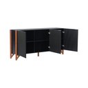 Ver mais imagens de Buffet 3 Portas Decor Preto-amêndoa